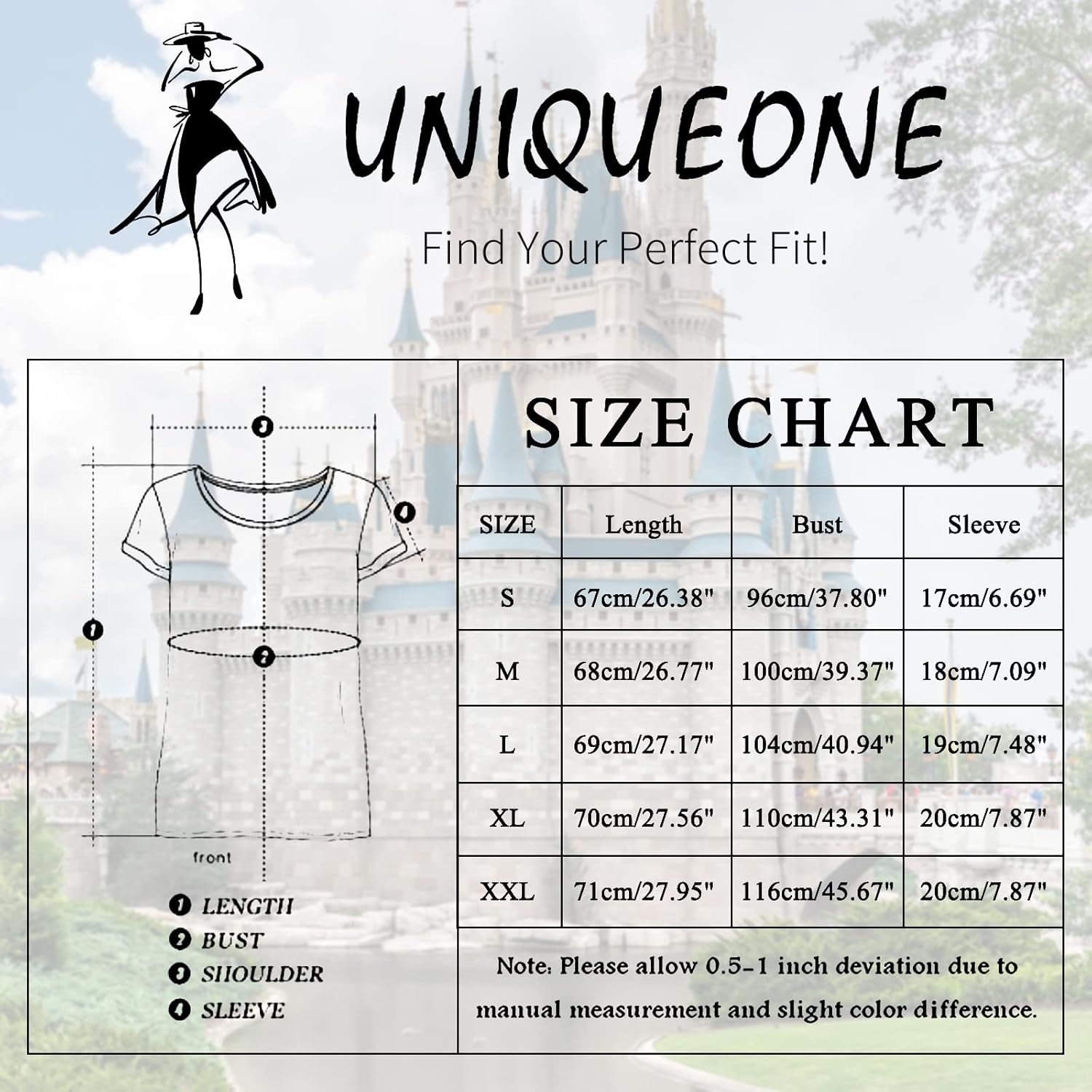 Magical Shirt for Women Magic Kingdom Tshirt Family Vacation Tee Castle Graphic Short Sleeve Tops - Image 5