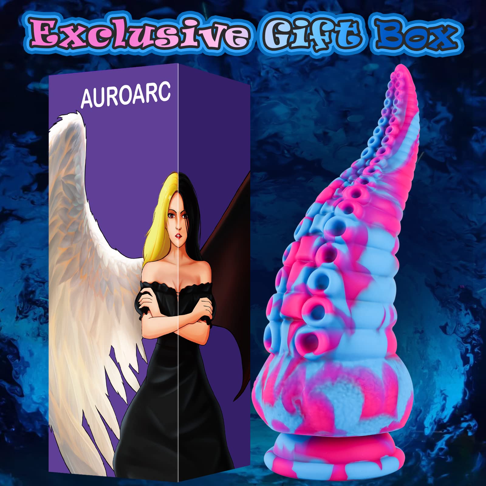 Monster Dildo Tentacle Adult Toy: Big Thick Dildos with Suction Cup for Women, Huge Fantasy Dildo with Octopus-Shape, 8.7” Silicone Giant Dildo