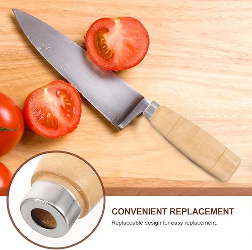 Miniatura 8 de Angoily Mango de madera de repuesto para mango de haya, mango antiguo de madera maciza, mango de madera, accesorios de mango de cocina (mango de