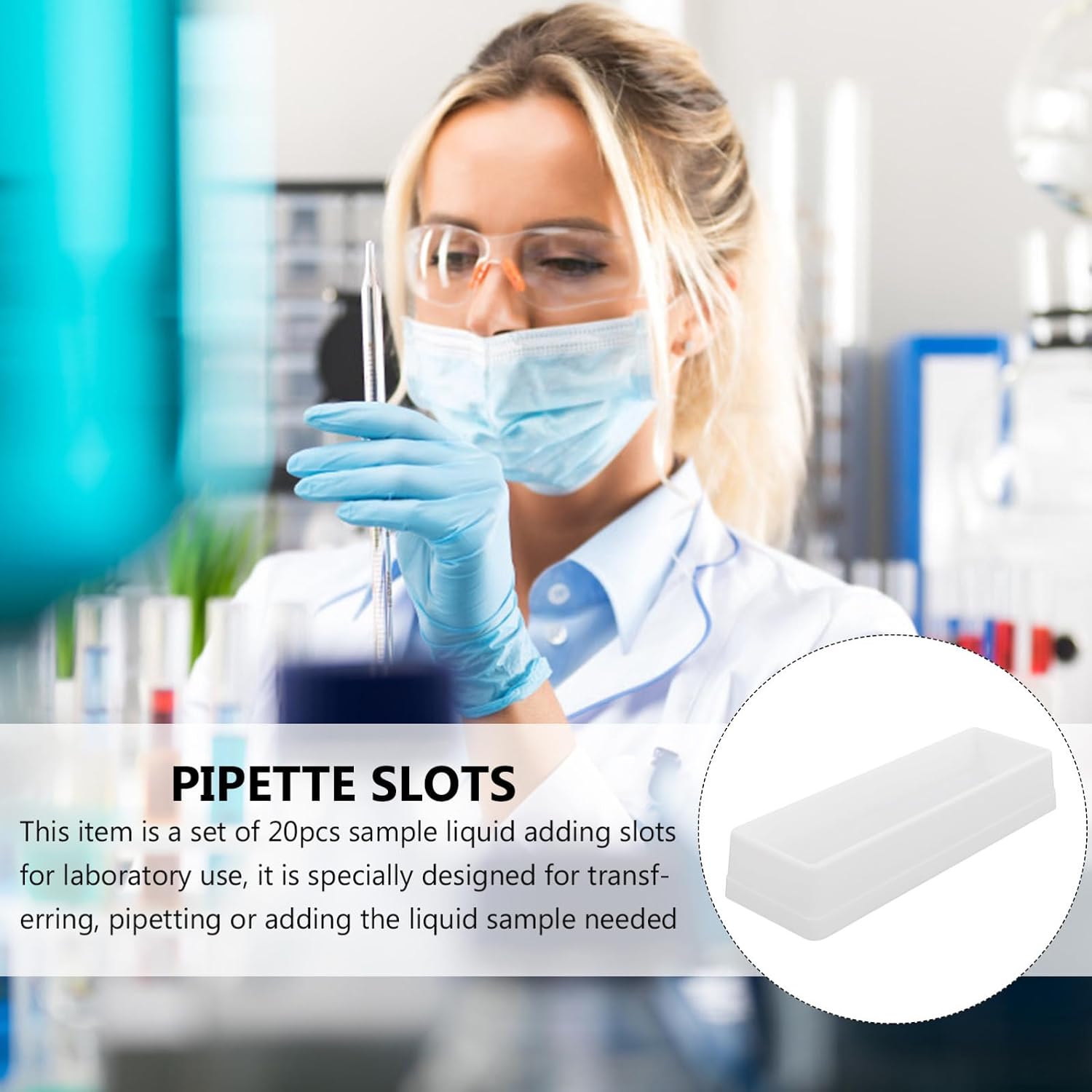 20Pcs 50ml Polypropylene Liquid Suction Slots for Multipipettes | White Lab Sample Adding Slots, Accurate Capacity, Lightweight Storage, Experiments and Professional Use