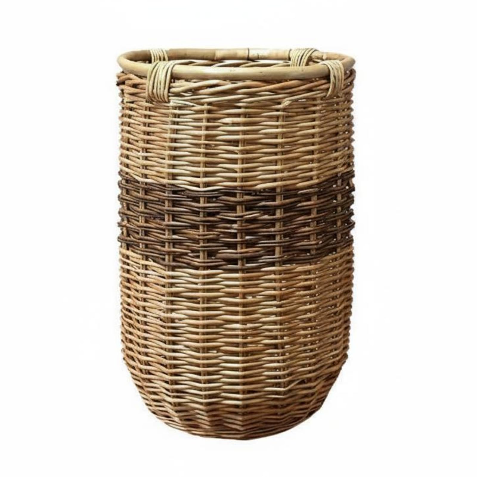 2 Pezzi Vaso in Viminio Naturale Coprivaso Decorativo in Rattan Decorazione Doppitezza Vaso Intrecciato Rattan per Vetrina, Cesto Piccolo 35x54cm