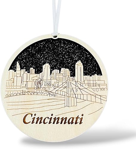 Miniatura 4 de Adorno de madera grabado con láser de St. Louis, Missouri – Adorno navideño de madera hecho a mano, recuerdo de Missouri, decoración rústica