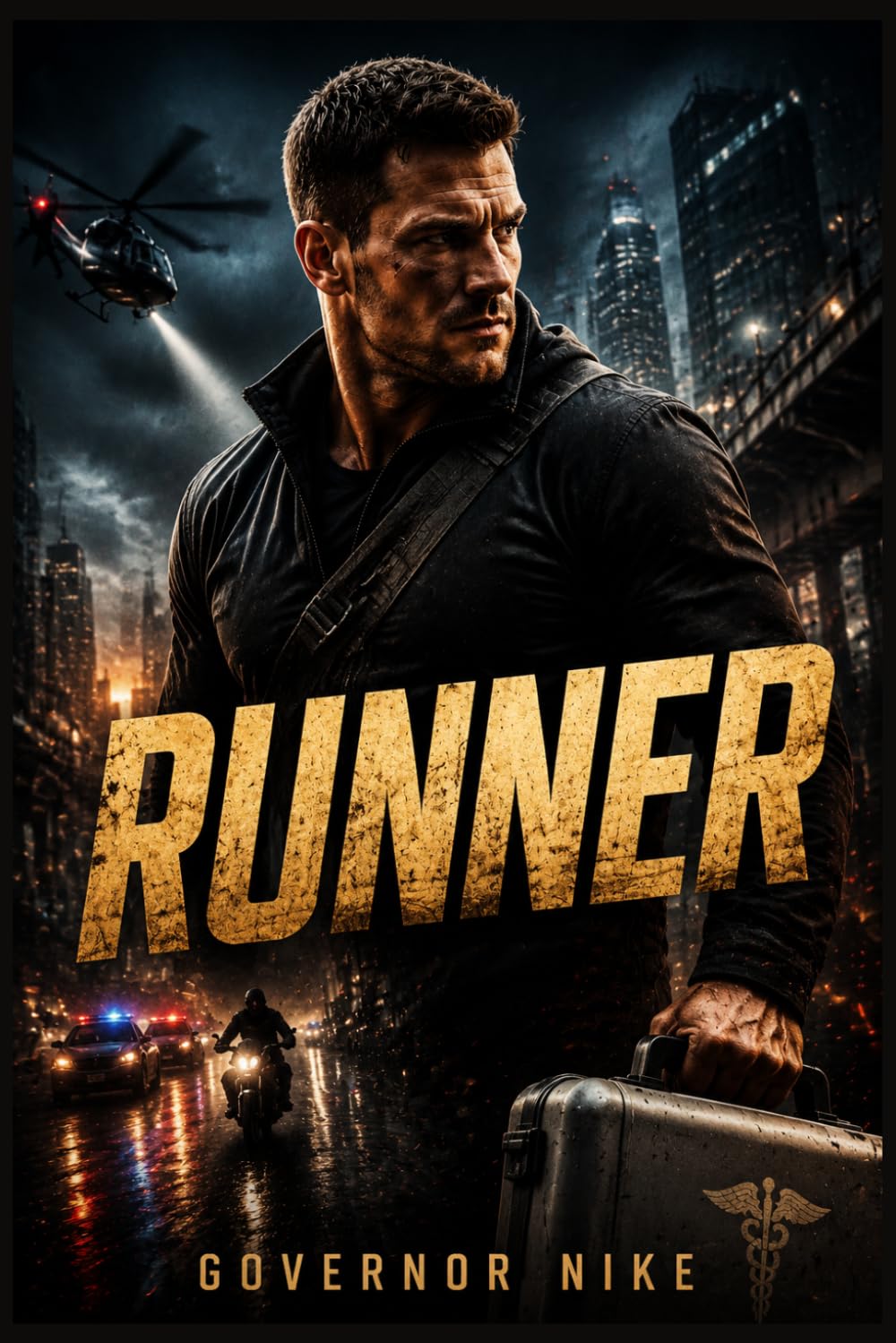 RUNNER: A former elite courier, Alan Ritchson’s character must race against time to deliver a life-saving organ while being hunted by a ruthless criminal syndicate.