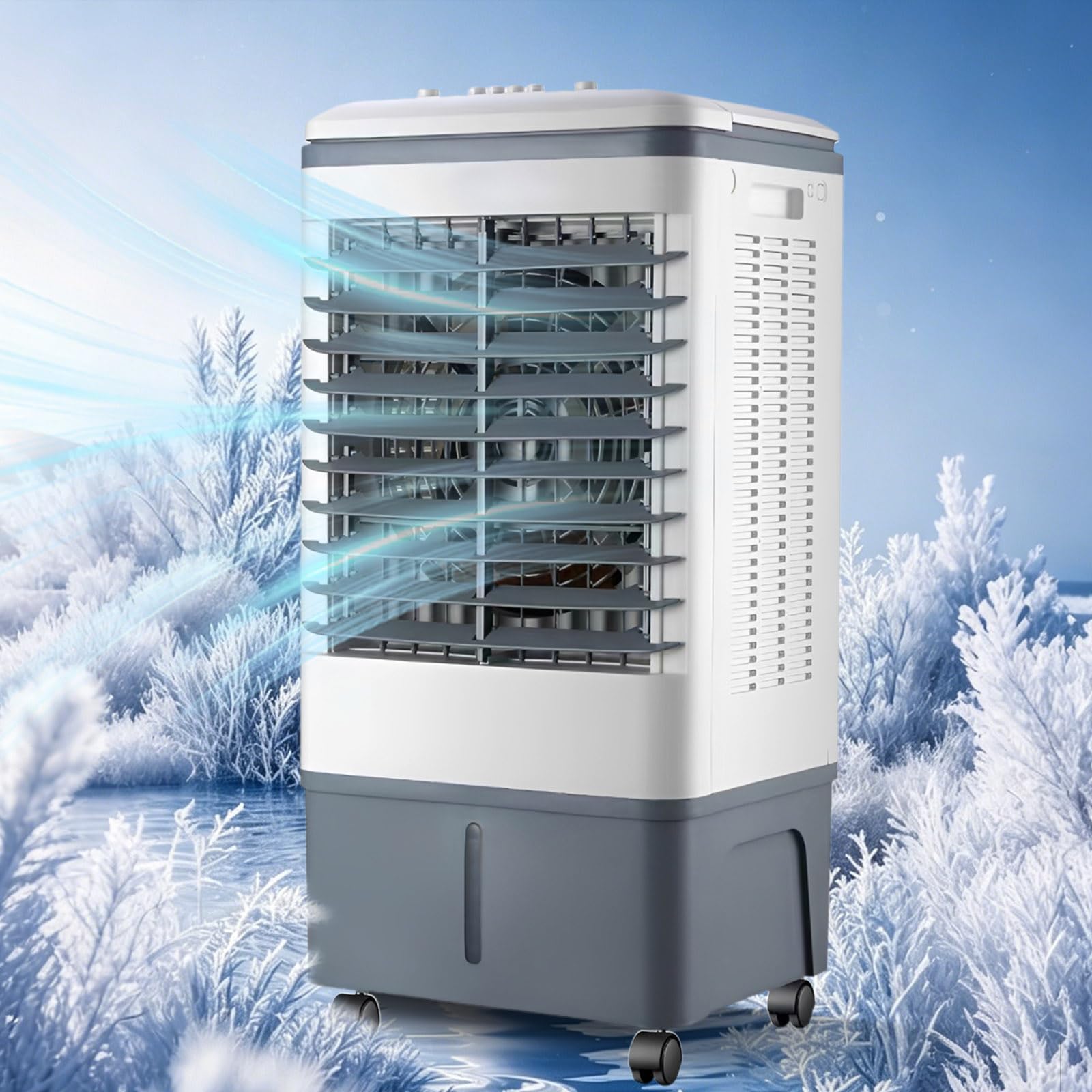 Enfriador evaporativo para combatir el calor seco con oscilación silenciosa