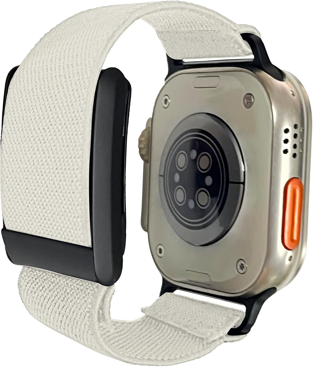 Hybrid Band for Whoop4.0 & Apple Watch Combo Band - Stretchy Nylon Hybrid Strap Compatible with Whoop 4.0 & Apple Watch Series 10/9/8/7/6/5/4/3/2/1, Not compatible with Whoop 5.0