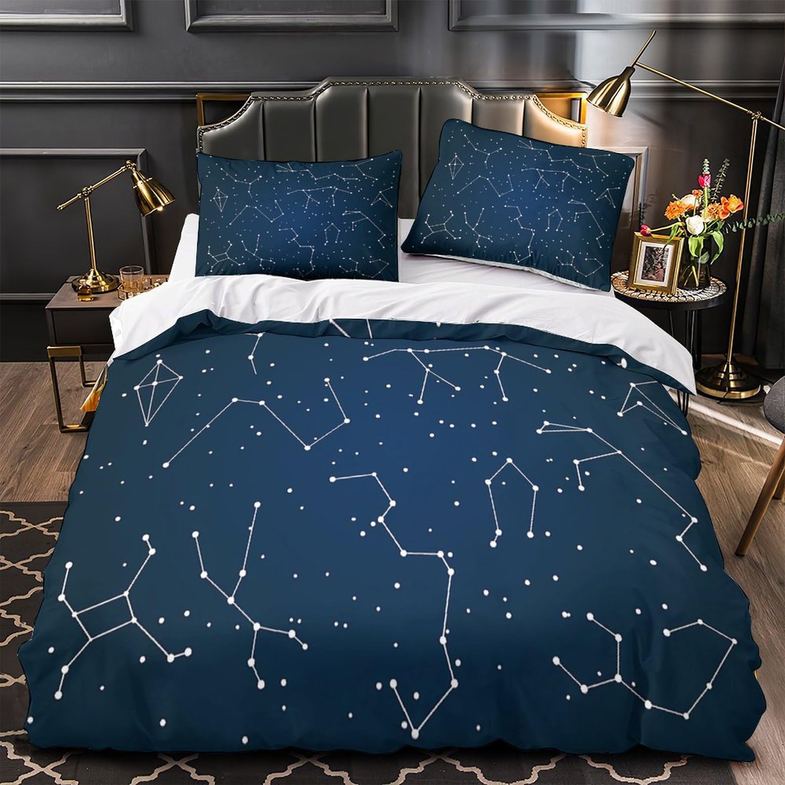 Housse de couette pour garçon style espace cosmique afin de décorer sa chambre king