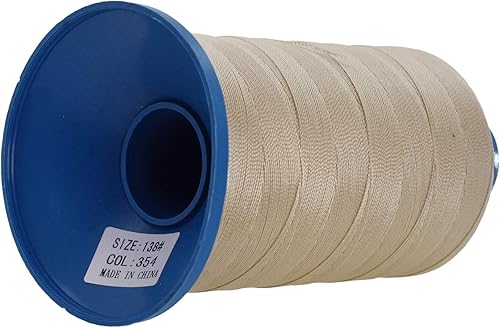 Miniatura 269 de Mandala Crafts Hilos de coser resistentes de nailon consolidado, hilo para tejer jeans de cuero, hilos de tapicería marina al aire libre, Beige