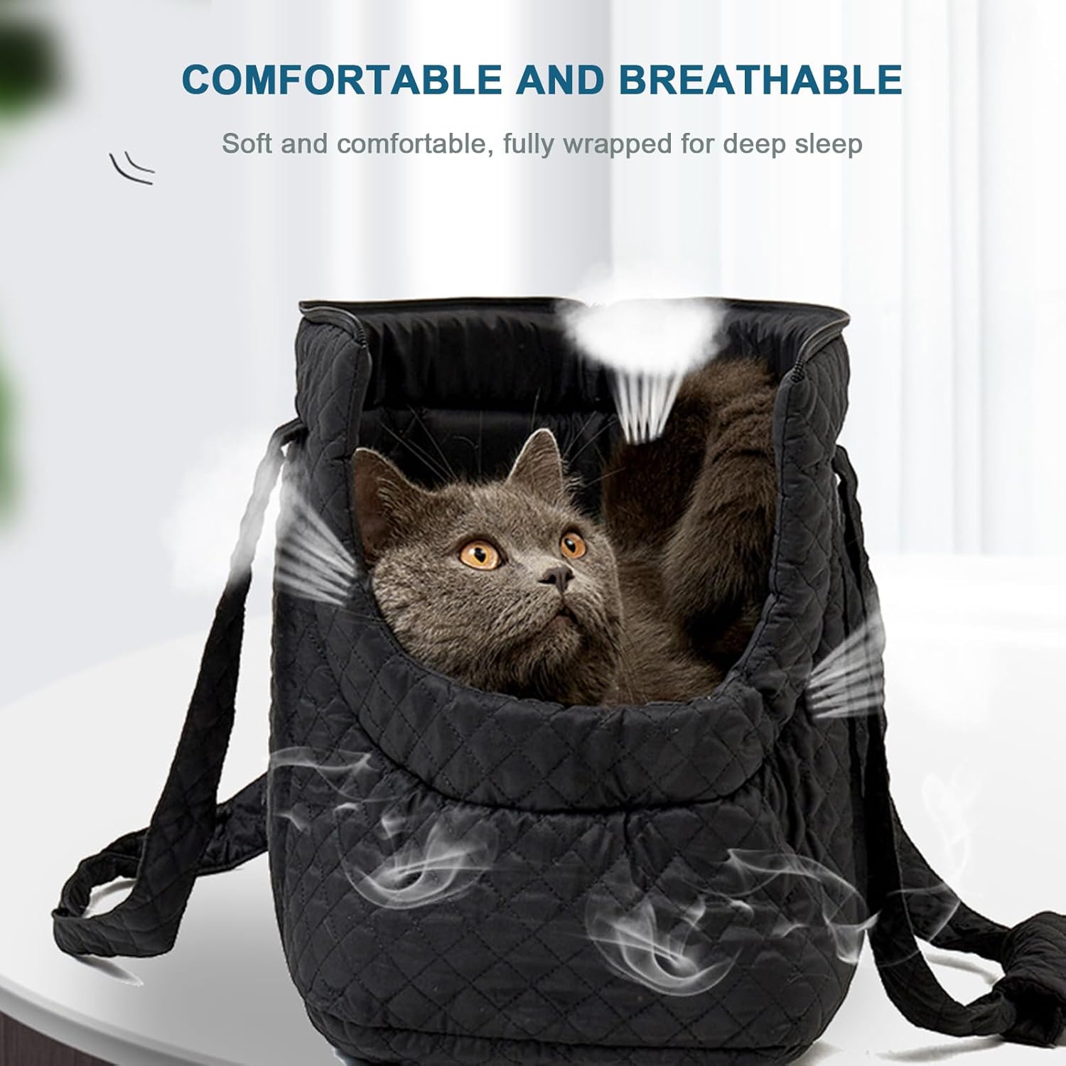 Genérico Pet Purse - Small Cotton Cat Carrier for Small Dogs - Portable Winter Dog Carrier with Pocket for Dogs, Puppies and Cats