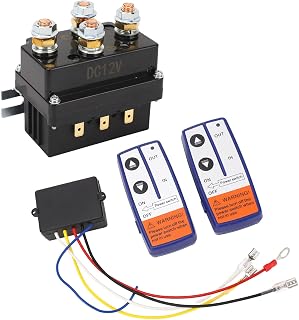 Relé elétrico do guincho do veículo, 250a 12v controle remoto kit de relé do guincho relé solenóide para suv atv fora de estrada/246