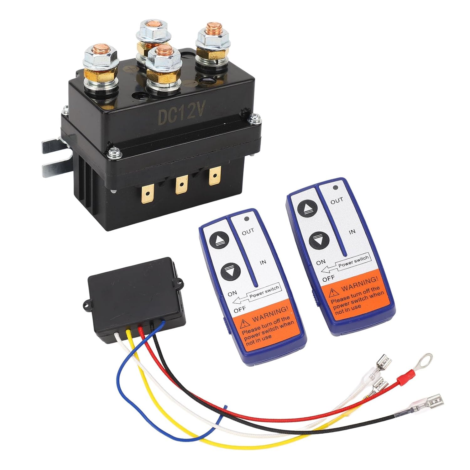 SUV ATV Off Road Vehicle Electric Winch Relay Connection Wire Set with Remote Control Car Relay 250A 12V