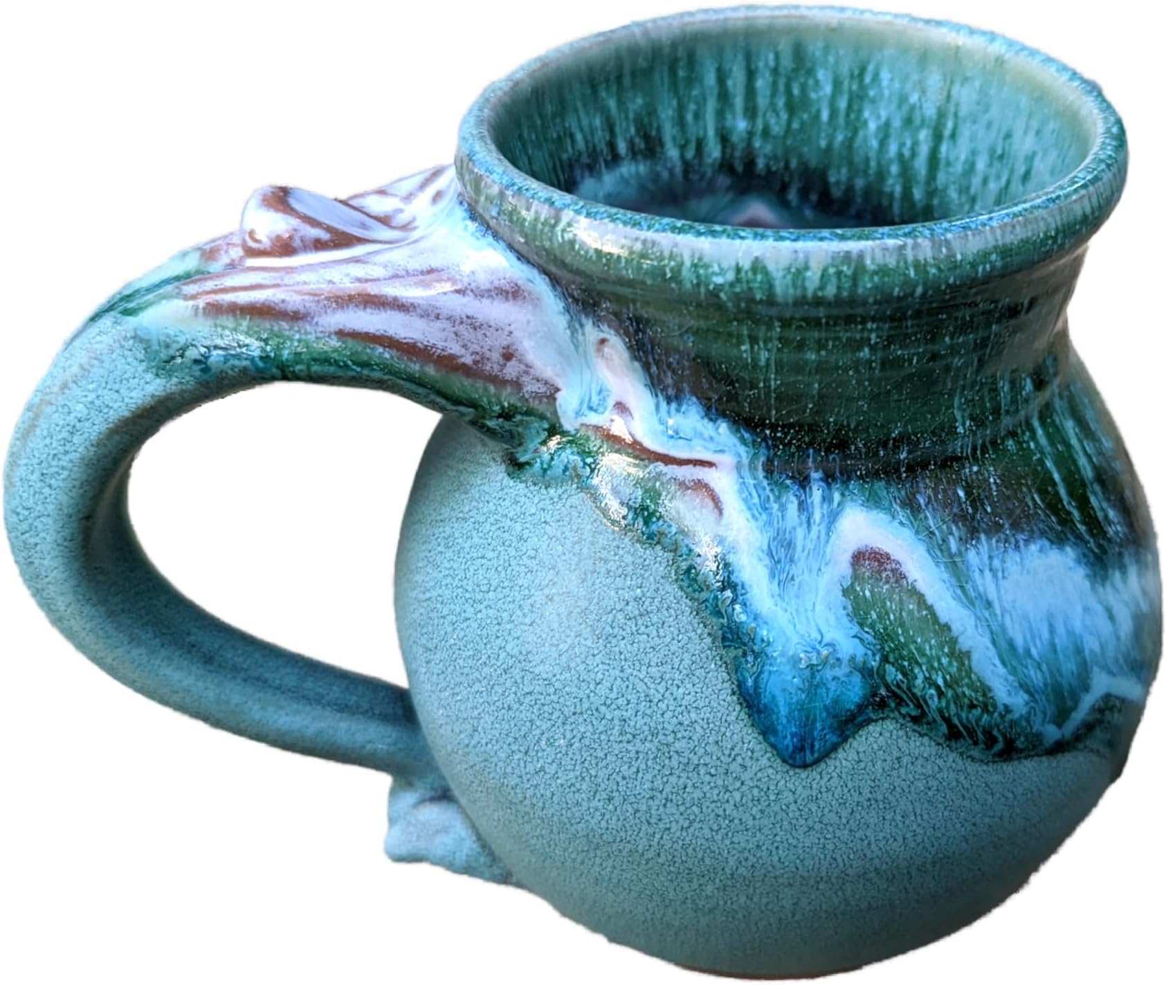 Turquoise Falls Mug Hand Thrown North Carolina Pottery Coffee Cup