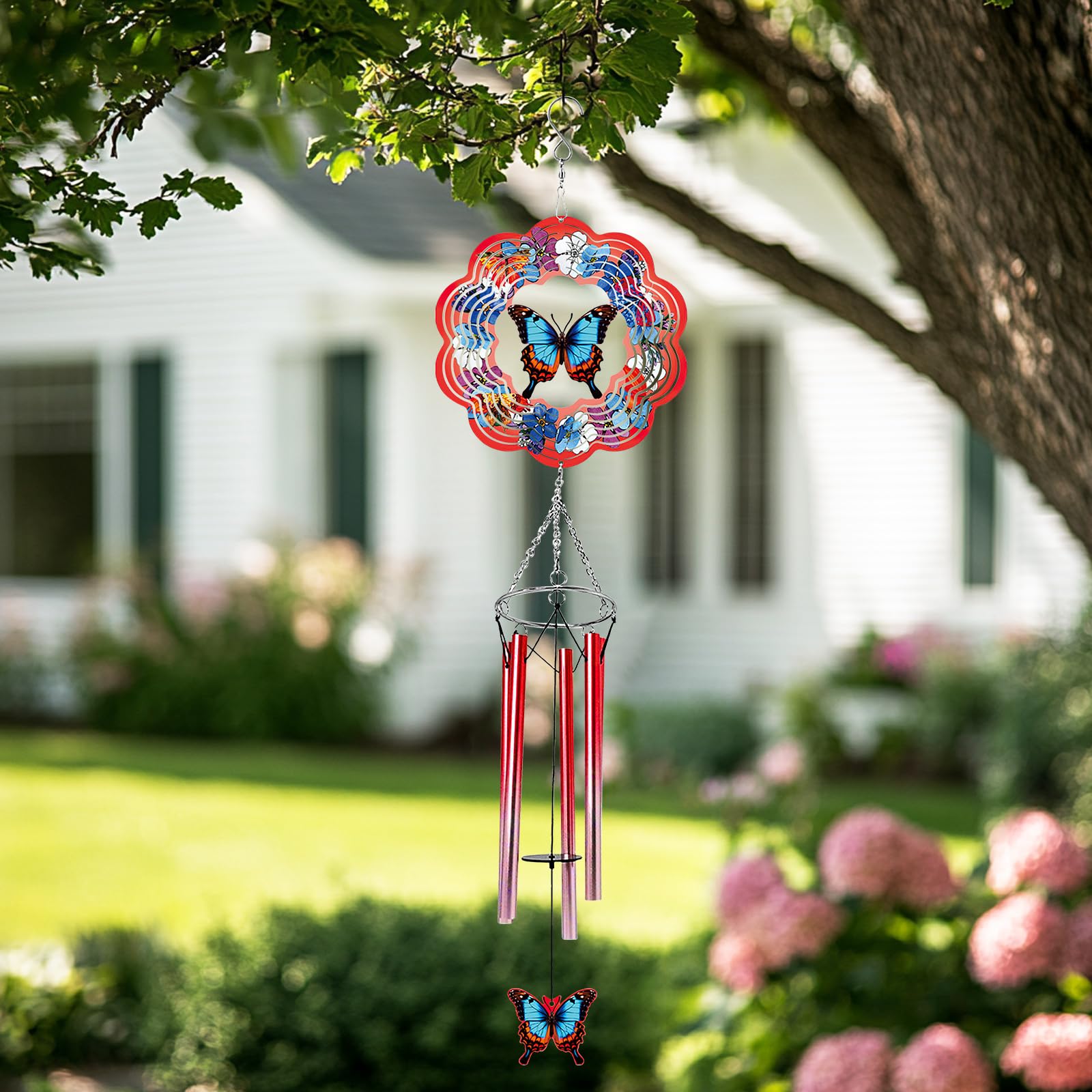 15-tlg Windspiel Bastelset - DIY Schmetterling & Tier Motive Für Kinder Deko