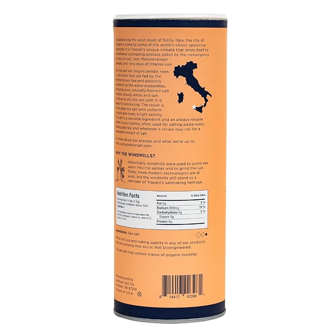 Jacobsen Salt Co. Sal Marina Fina Italiana 1.8 lb miniatura 2