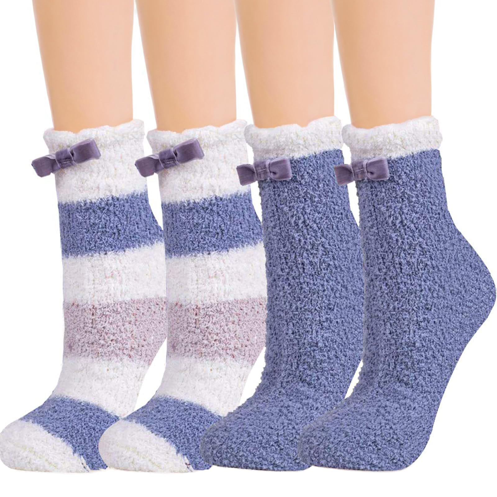 Women's Thick Coral Fleece Winter Socks, 2 Pairs