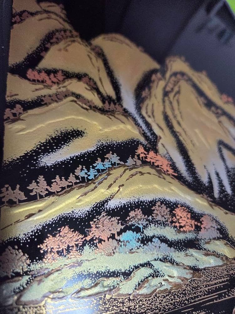 Amazon.co.jp: 木曽漆器 蒔絵 硯箱 木箱 文庫 文箱 手箱 書道具