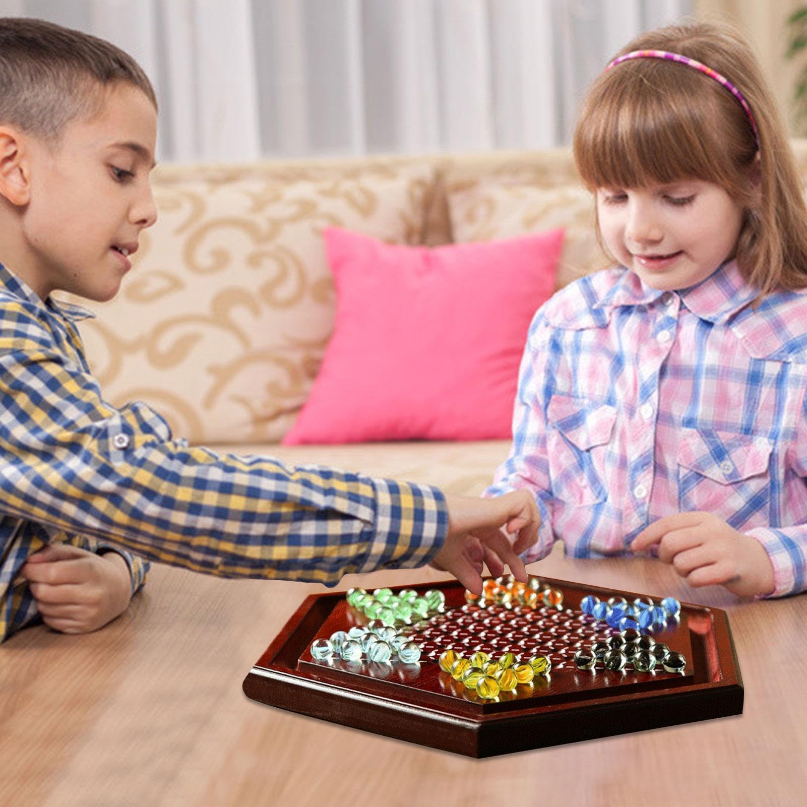 Set Di Giochi Da Tavolo Per Dama Cinese - Classica In Leegno, Giochi Da | Tavoloo In Legno Con Cassetto Portaoggetti E Vetro | Intrattenimento Da Tavolo, Dama In Legno Tradizionale, Set Di Mar