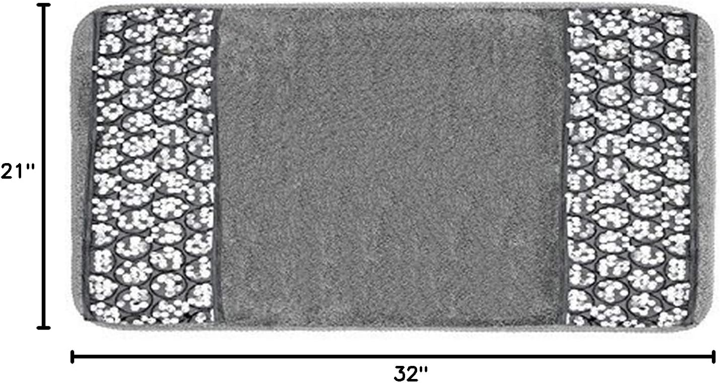 Sweet Home Collection Popular Bath Collection Bathroom Accessories, 21" x 32", Sinatra Silver