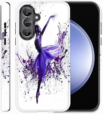 BFRKXOCK for Samsung Galaxy A15 5G Phone Case, Shockproof 2-in-1 Double Protective Cover, Exquisite Design Anti Scratch Stylish for Galaxy A15 5G, Purple Rain Ballet