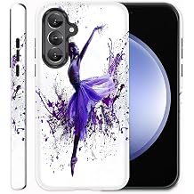 BFRKXOCK for Samsung Galaxy A15 5G Phone Case, Shockproof 2-in-1 Double Protective Cover, Exquisite Design Anti Scratch Stylish for Galaxy A15 5G, Purple Rain Ballet