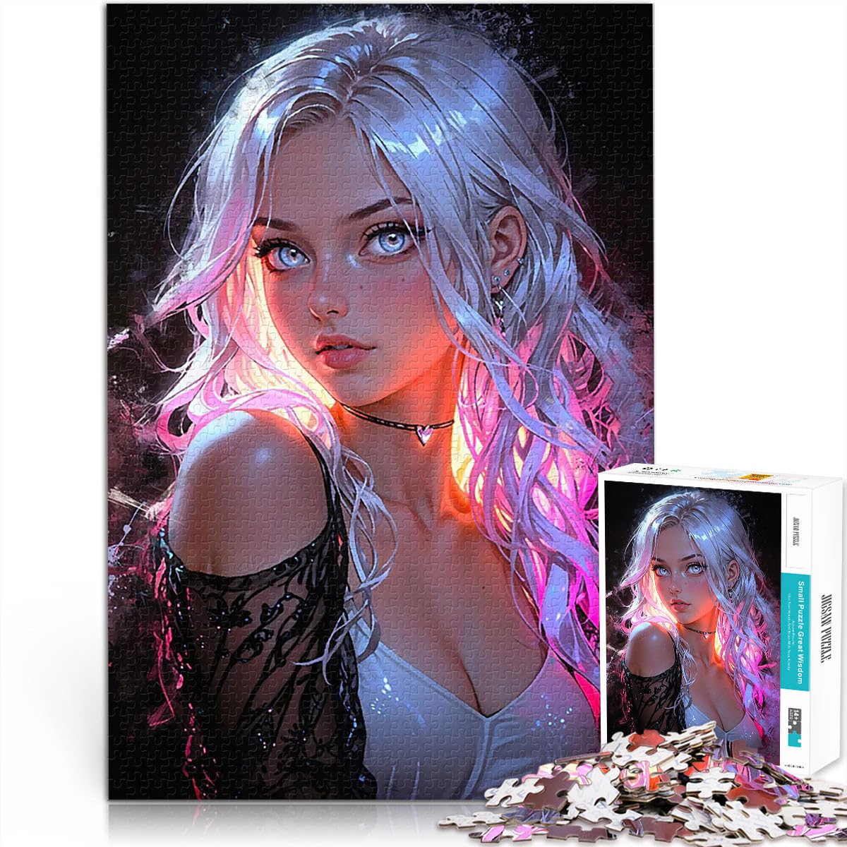 1000 Piece Jigsaws for teenagers Enigmatic Glow Anspruchsvolles Spiel und Familienspaß Wanddekoration75x50cm