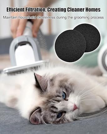 Filter Sponge Replacement Accessories Fit for Neabot Neakasa P1 Pro Pet Grooming Kit & Vacuum, 3.74'' Diameter Circle 10 pack