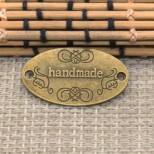 Miniatura 5 de Juland 60 etiquetas de metal hechas a mano de aleación hechas a mano, dije de cuentas de metal, etiquetas de metal para hacer joyas, manualidades,