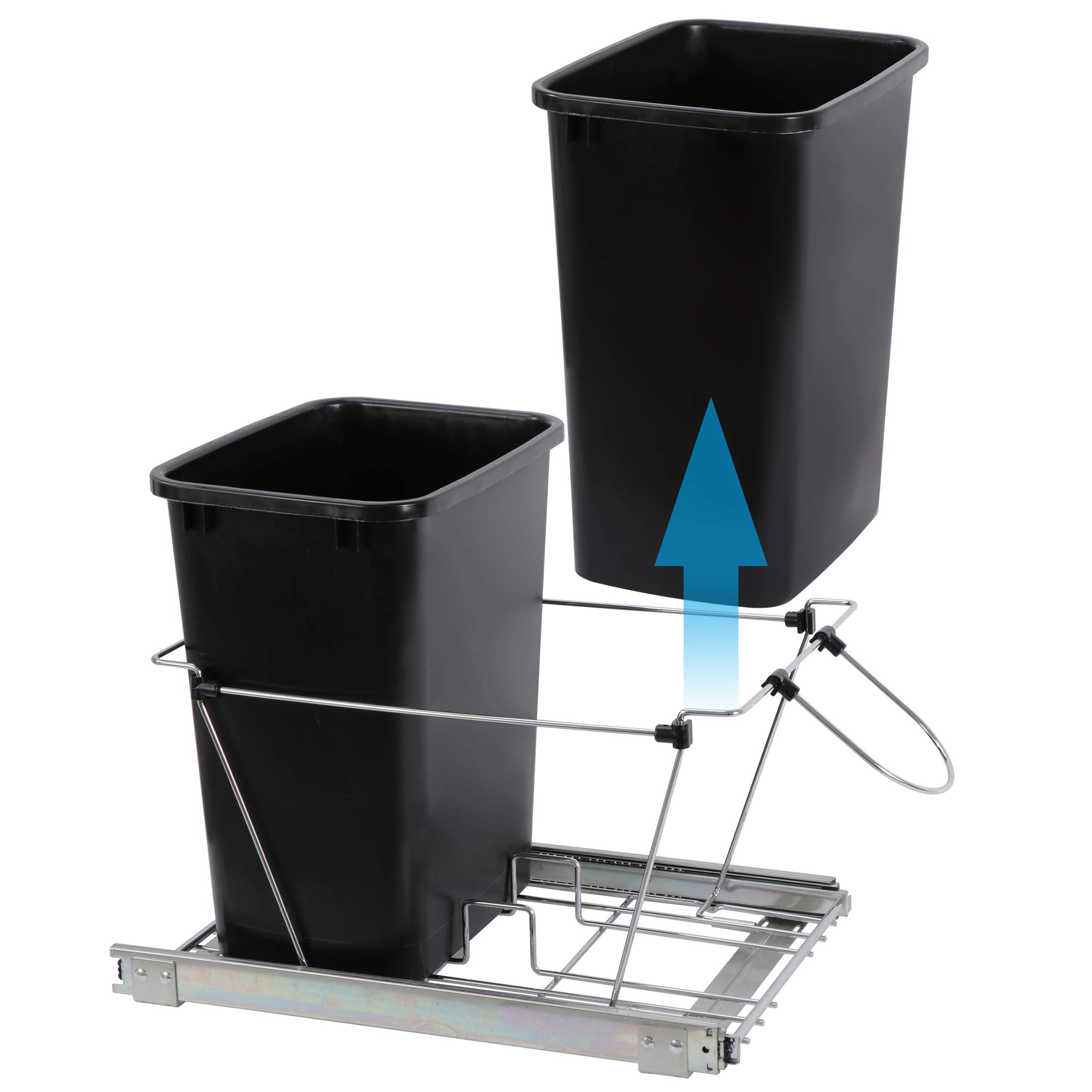 Buy SUPER DEAL 70 Quart Pull Out Dual Trash Can Double 35 Under Sink