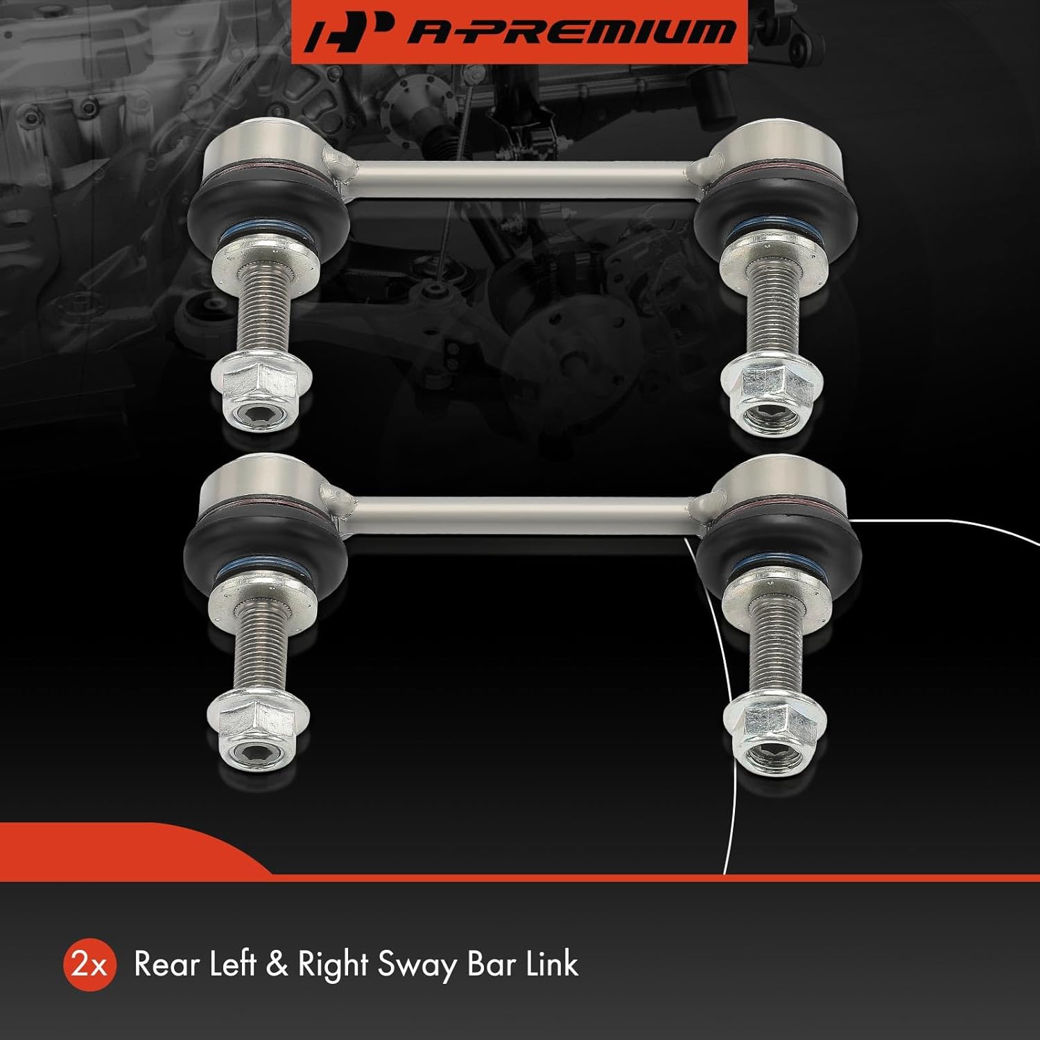 A-Premium 2 x Rear Sway Bar Links Stabilizer Bar Links, Compatible with Ford Fusion 13-20, Edge/Mustang 15-22, Police Responder Hybrid/SSV Plug-In Hybrid 19-20, Lincoln MKZ 13-20, MKX 16-18