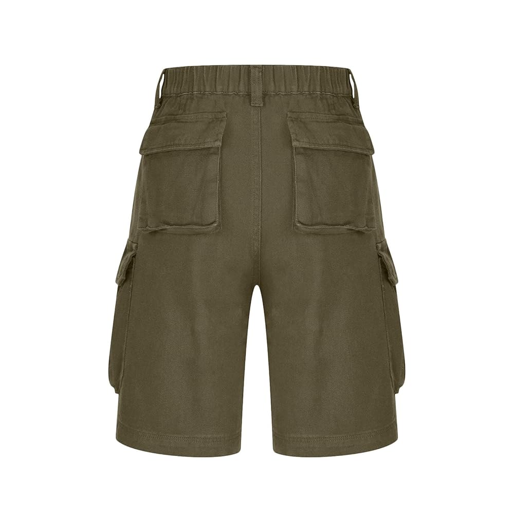 GOKKILRW Womens Casual Loose Fit Twill Bermuda Cargo Shorts GOKKILRW Womens Casual Loose Fit Twill Bermuda Cargo Shorts