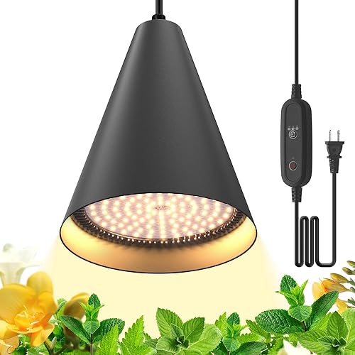 Bstrip Luces de cultivo colgantes, luces colgantes de espectro completo para plantas de interior, bombillas negras de 25 W con cable de alimentación