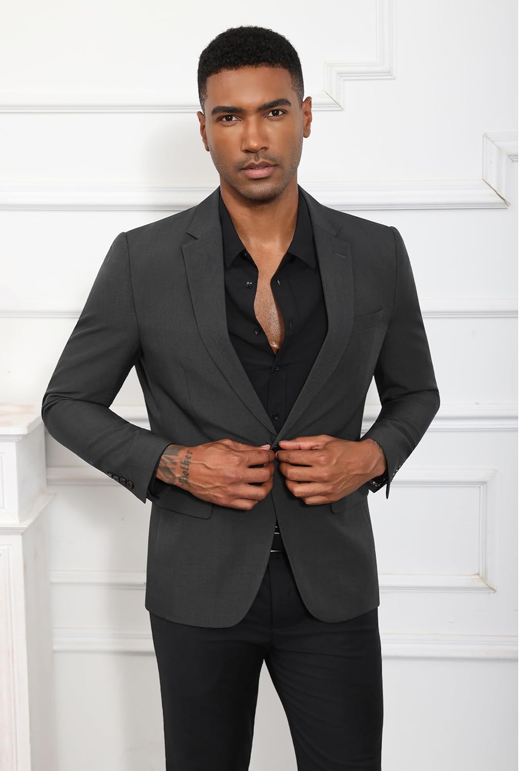 Men's Blazer Casual Sport Coats, Regular Fit Suit Jacket for Men One Button Lightweight Business Mens Blazer Jacket - Image 7