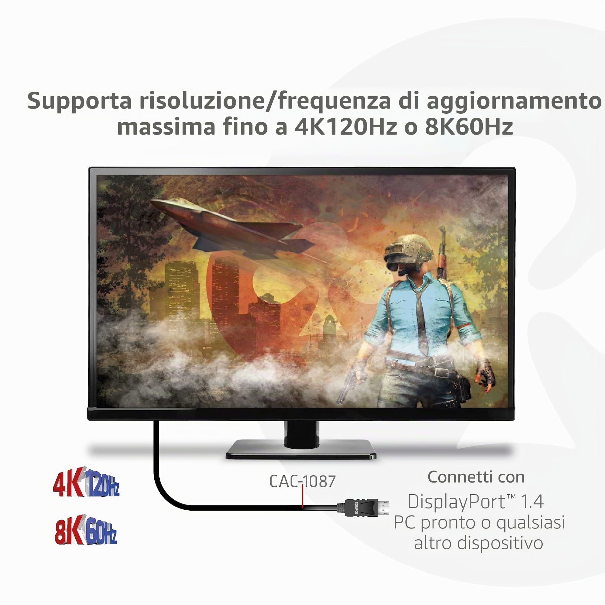 CABLE CLUB3D DISPLAYPORT 1.4 HDMI HDR 8K60HZ ACTIVO 3M
