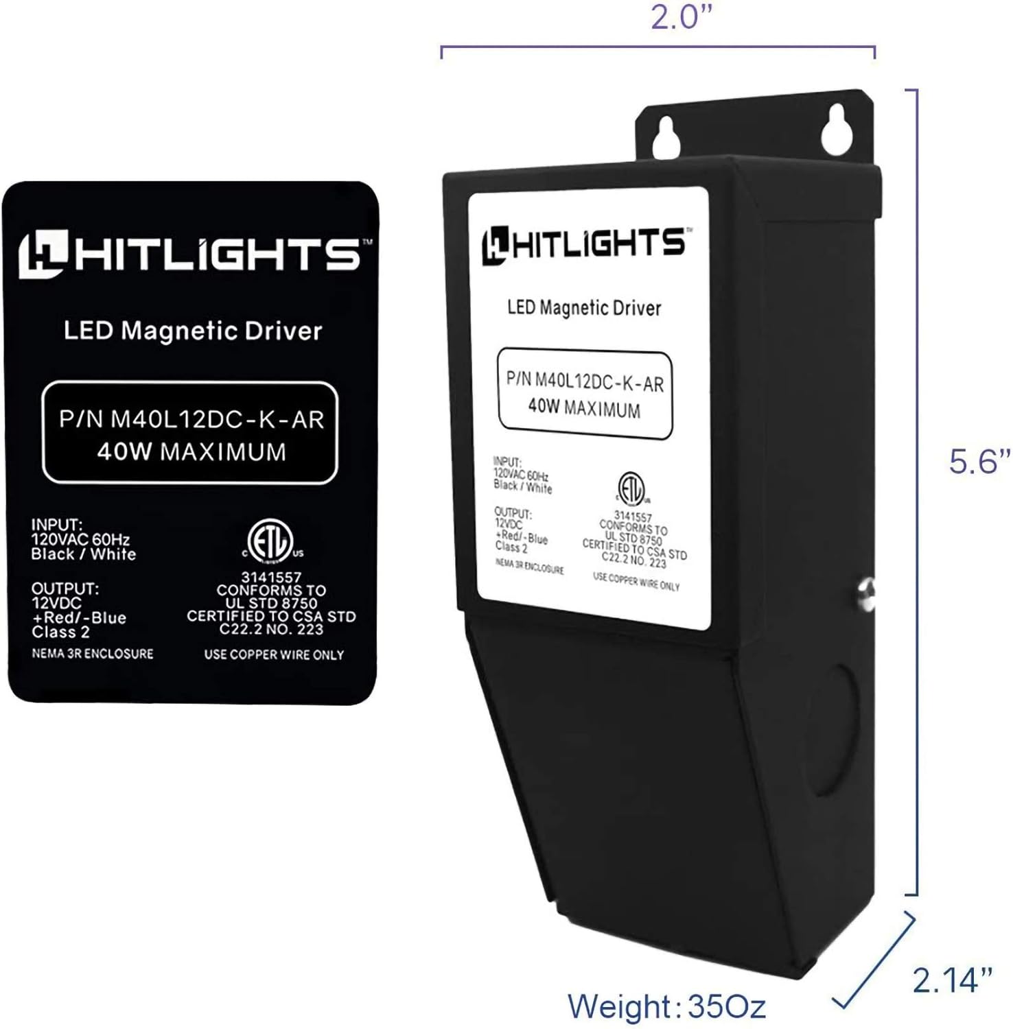 Amаzоn Crаzу 🔥 Dеаlѕ HitLights 40 Watt Dimmable LED Driver, 12V Magnetic Power Supply - 110V AC - 12V DC LED Transformer. Compatible with Lutron and Leviton for LED Strip Lights, Constant Voltage LED Products