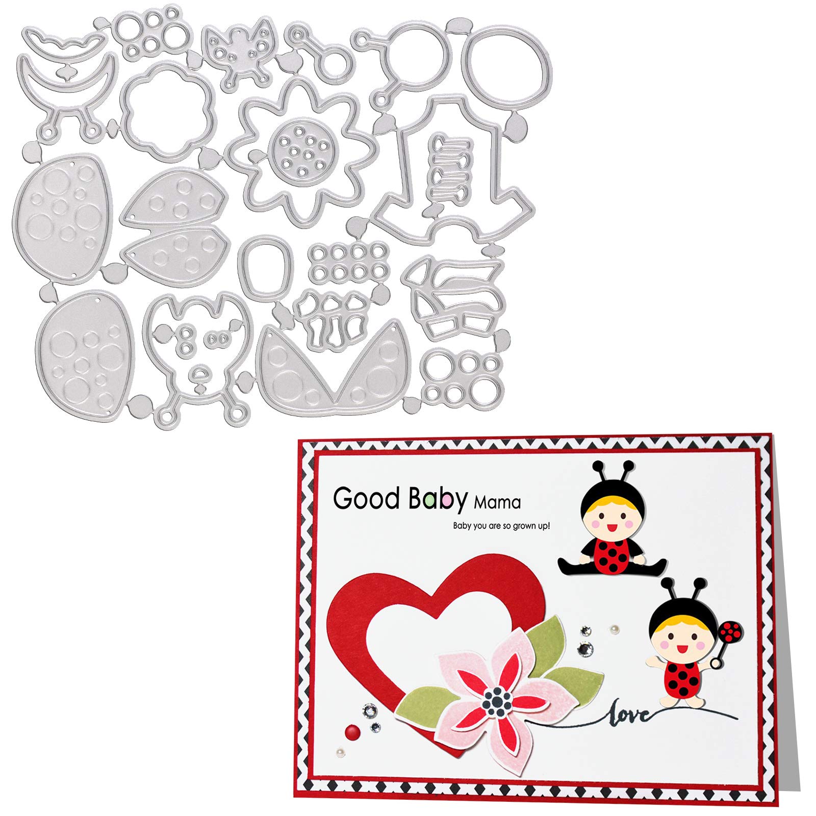 OOTSR Beetle Metal Cutting Dies for Card Making Paper Craft Die Cuts DIY Die Cuts Stencils Embossing Tool Cutting Dies for Card Making DIY Scrapbooking Photo Album Decor