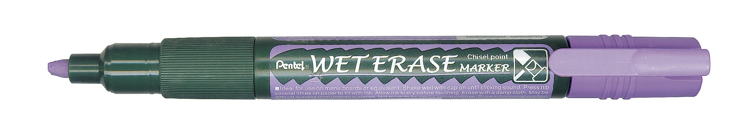 Pentel SMW26-VO Wet Erase Marker, Chalk Marker, Wet Erase Chisel Tip, Pack of 1, Purple — image 1