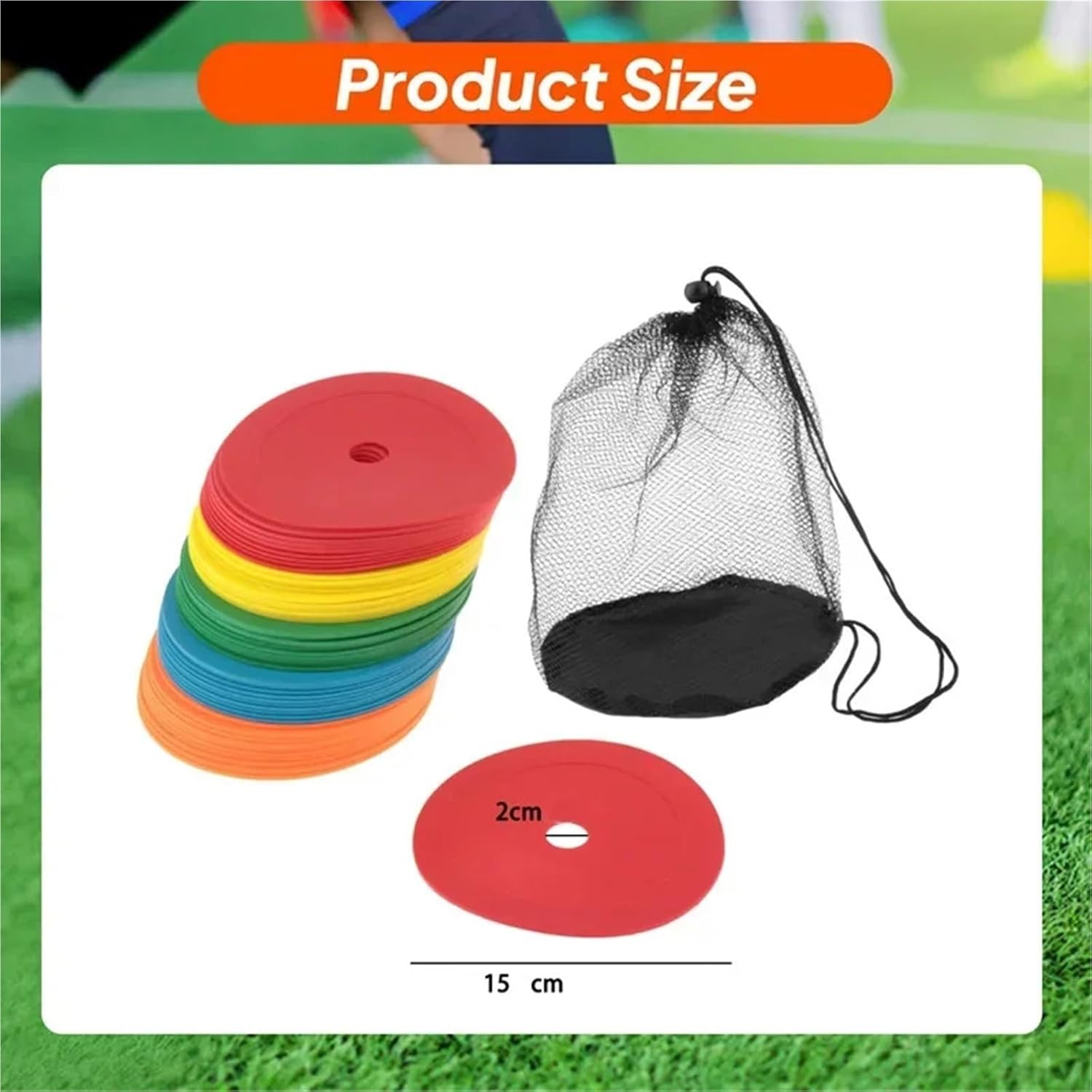 Spot Markers 10pcs Flat Cones Spot Markers Non Skid Training Obstacle Disc Flat Landmark Pad for Ball Game Drill Muscle Response Training Precision for Training Exercise Drills Gym Football
