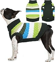 Vista 30 de Kuoser Suéter para perro, suéteres grandes para perros, cuello de tortuga para perrito, traje de Navidad y Acción de Gracias, chaleco de invierno