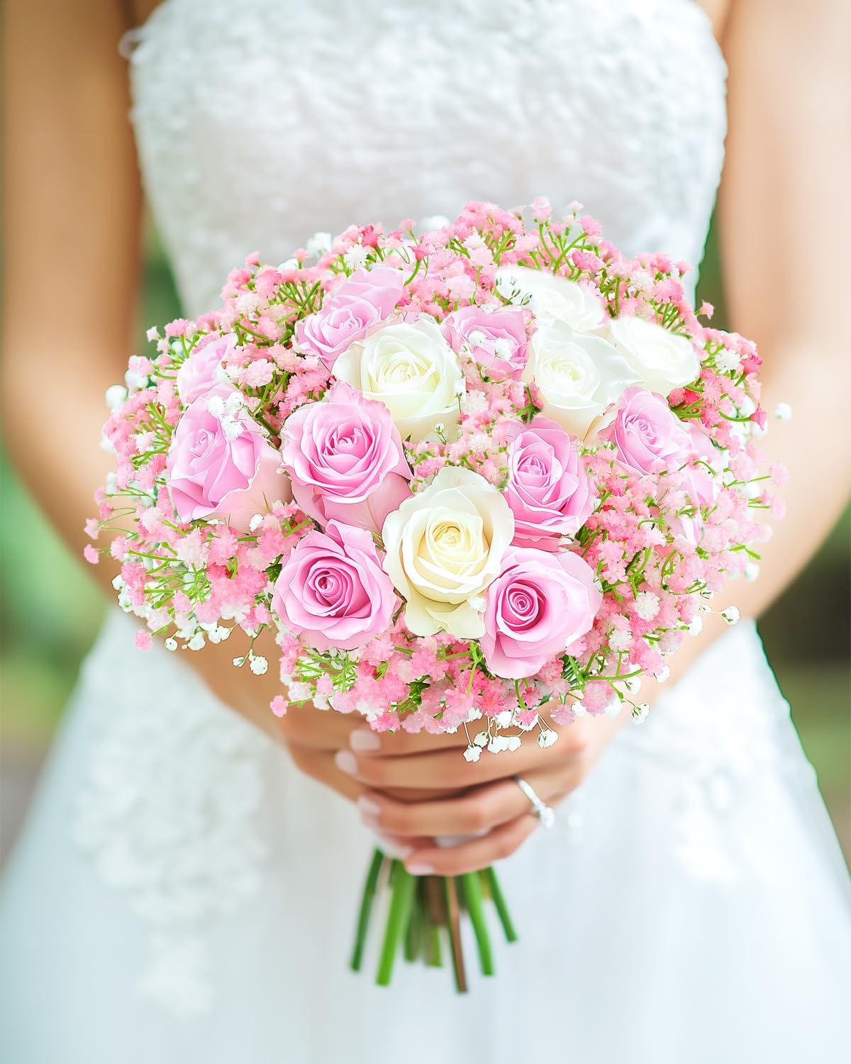 Babys Breath Artificial Flowers, 24Pcs Fake Baby Breath Flowers Artificial Bulk Faux Gypsophila Real Touch Flowers for Wedding DIY Bouquet Arrangement Party Home Garden Decor, Pink - Image 4