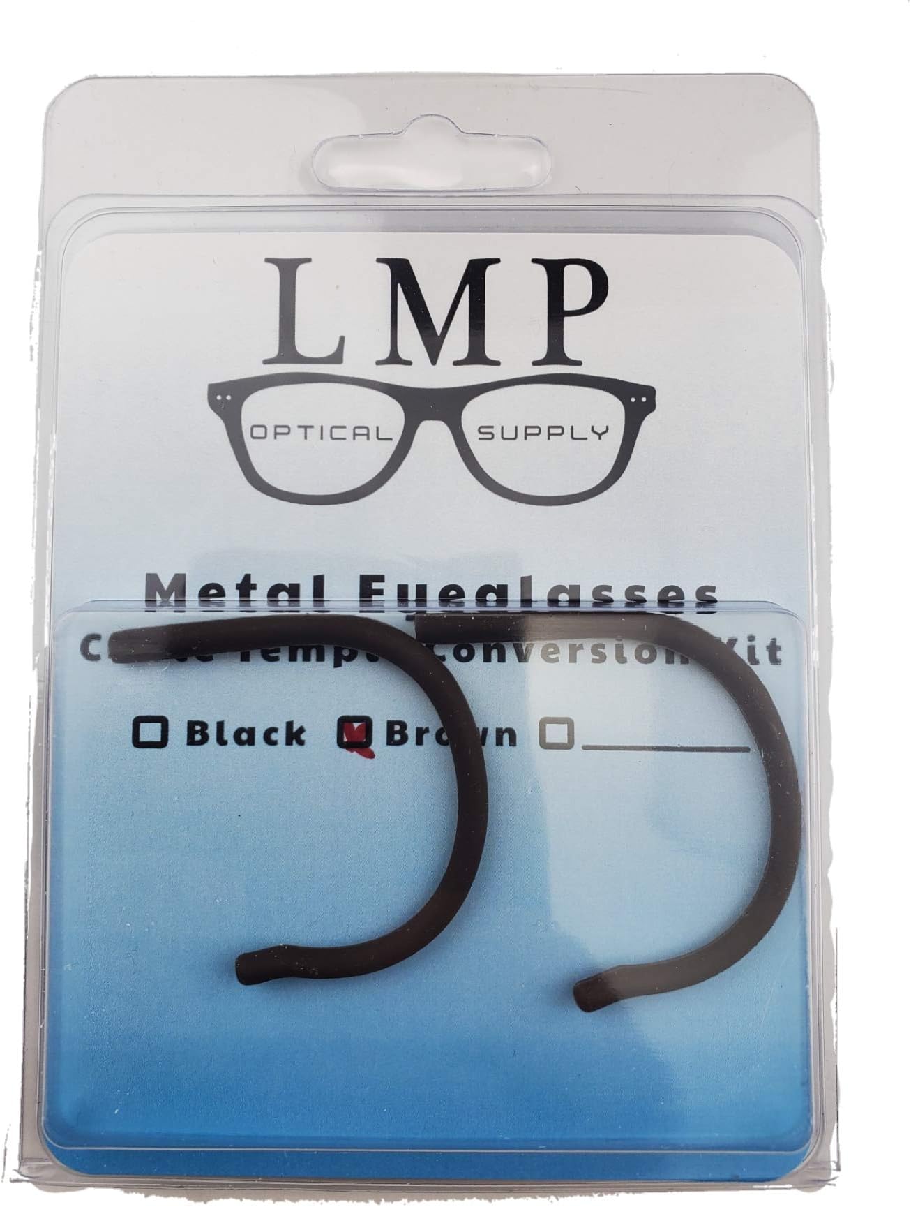 2 Pairs of Temple Tips - Cable Temple End Converters - Adult - Brown