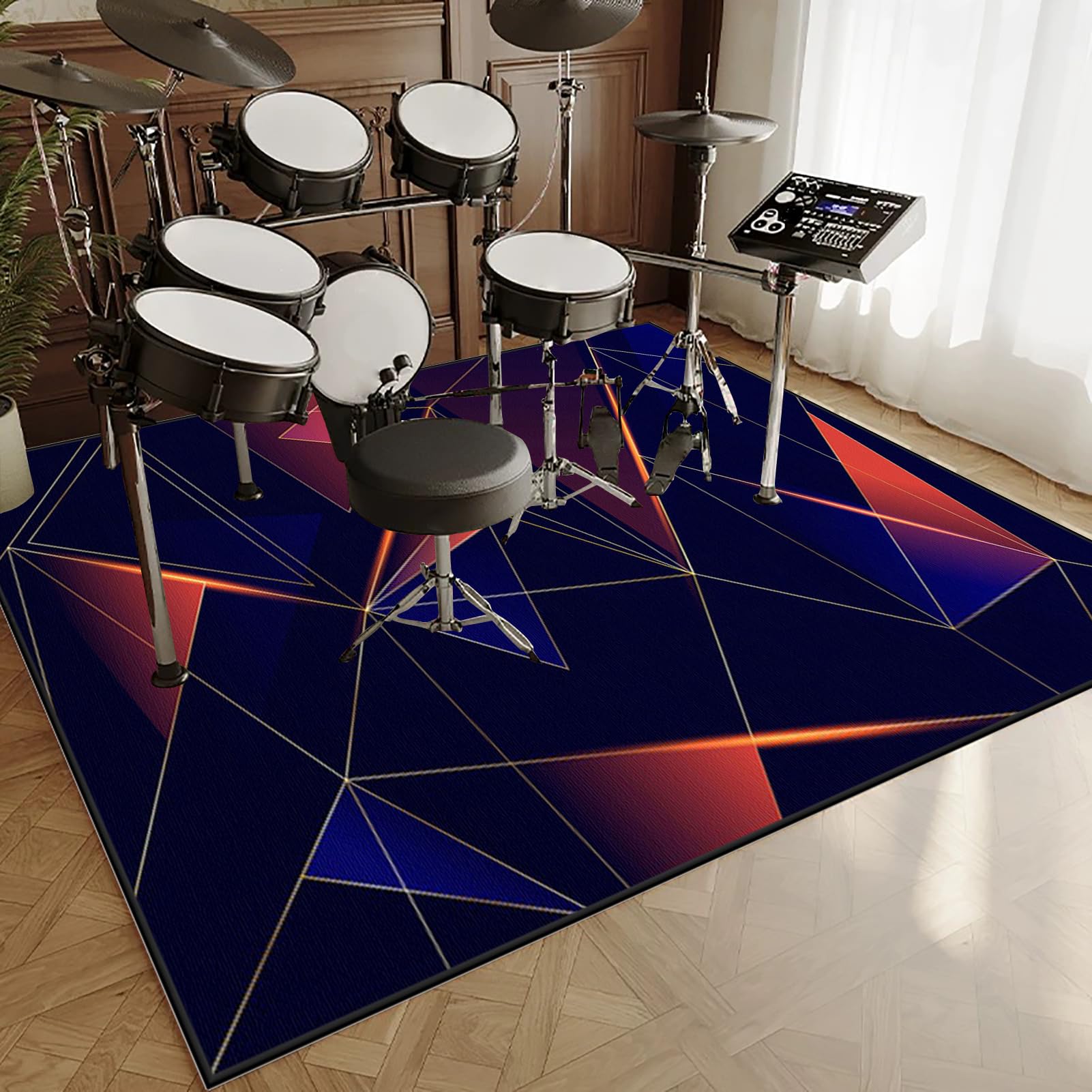 Mata perkusyjna Mata dźwiękochłonna Elektroniczna mata bębnowa Profesjonalna mata Jazzowa Mata perkusyjna do dużych skarbów i innych instrumentów muzycznych 230 x 200 cm