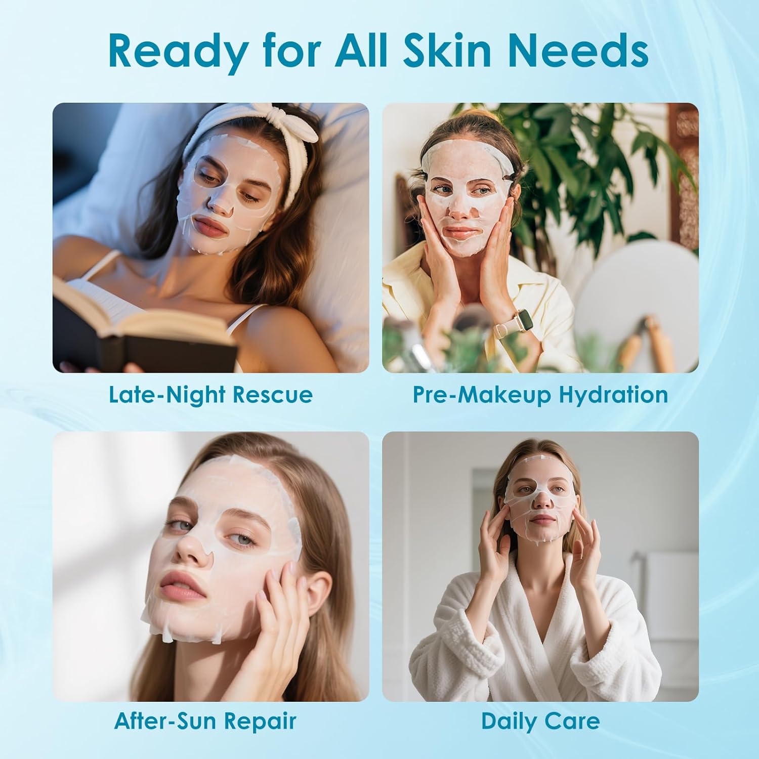 KOMFYMED Recombinant Collagen Face Mask – Hydrating & Soothing Sheet Facial Mask with Patented Sheet for Superior Fit, Strengthens Skin Barrier & Boosts Elasticity for All Skin Types 25gx5ea - Image 7