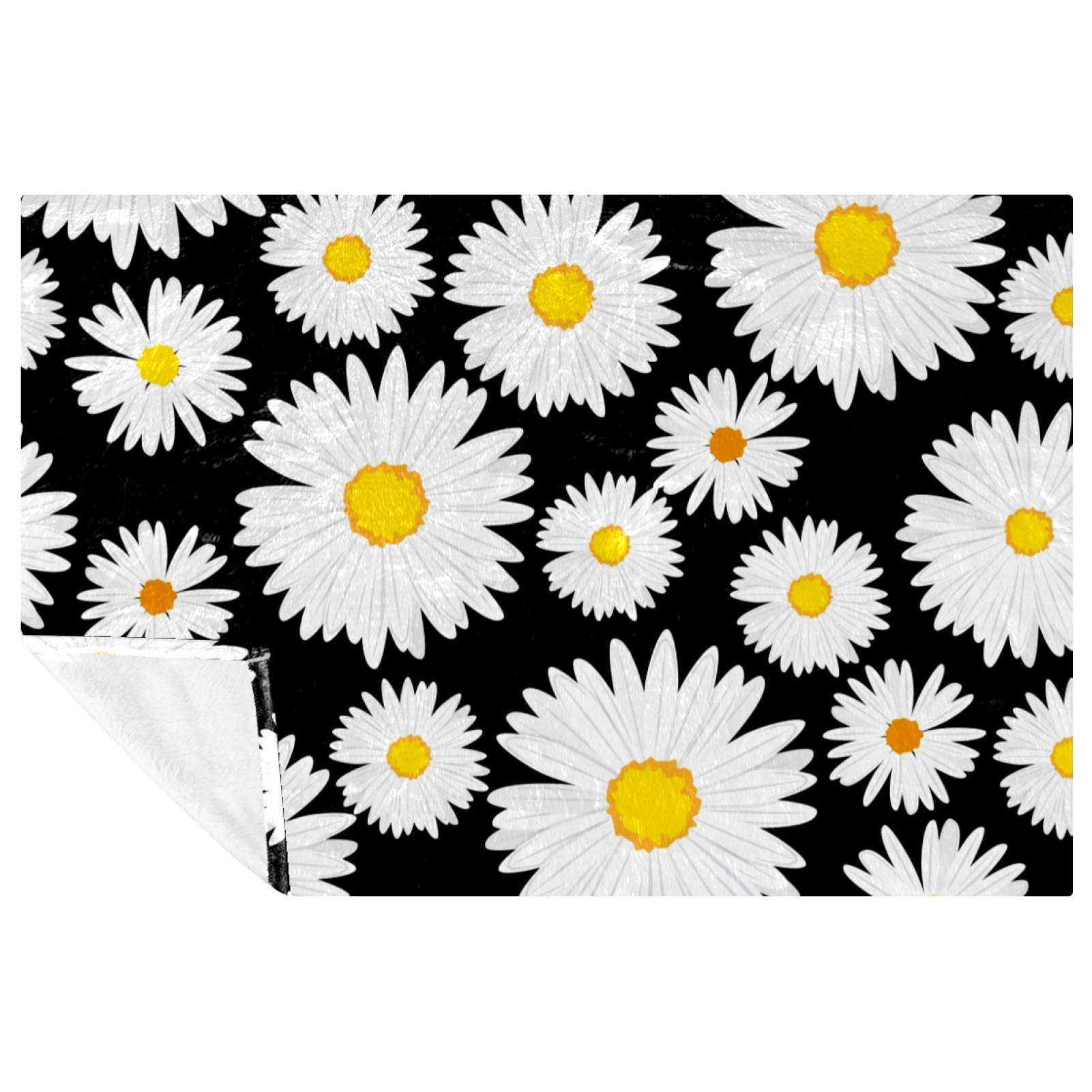 Couverture moelleuse fleurie chaude literie et voyage 150x100