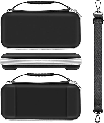 Vista 2 de FYOUNG Accessories Bundle Compatible with Switch OLED, Carrying Case with Shoulder Strap for Switch OLED and Tempered Glass Screen Protector