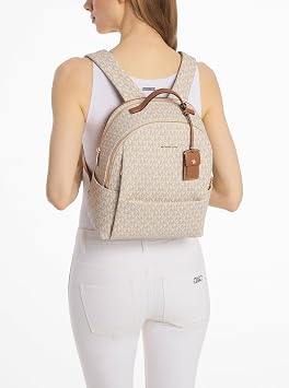 Michael Kors Sable Medium Backpack, Gold-Tone Hardware/Vanilla/Acorn