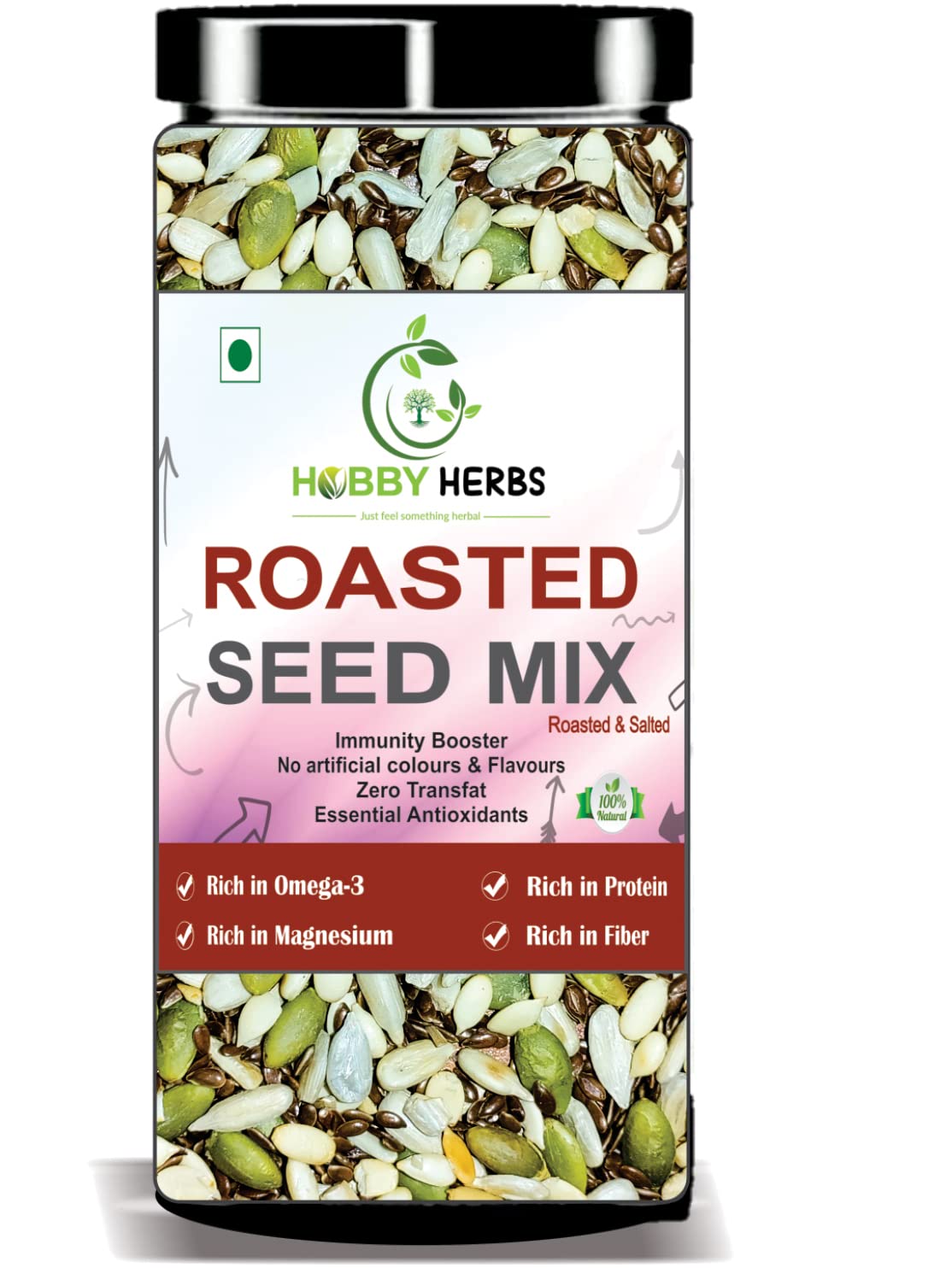 Hobby Herbs Roasted Seed Mix 500g | Breakfast Seed Mix | Rich in Protein | Mixseeds (B09V1RKY7P) Amazon Price History, Amazon Price Tracker