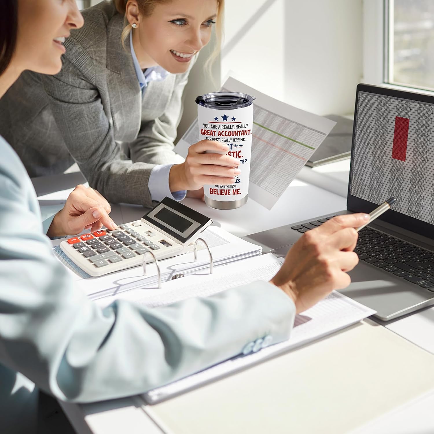 Accountant Gifts for Women Men, Accounting Gifts for Accountants - Funny Birthday Gifts for CPA Financial Advisors, 20 OZ Accountant Stainless Steel Insulated Travel Coffee Tumbler Cup - Image 7