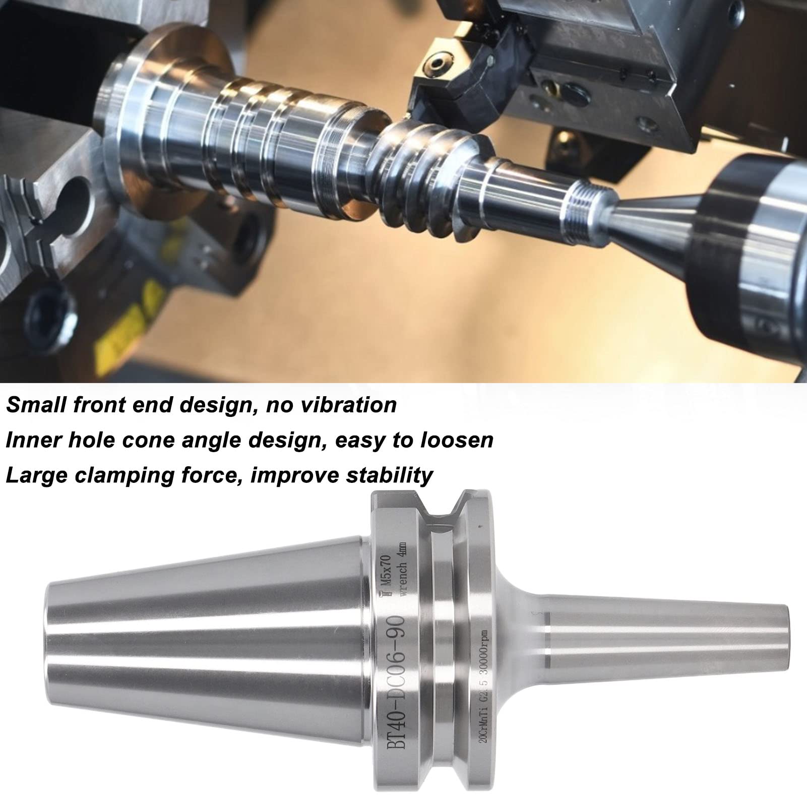 Portaherramientas CNC de alta precisión para máquina de grabado, fresado, torno, sujeción de herramientas M5x70