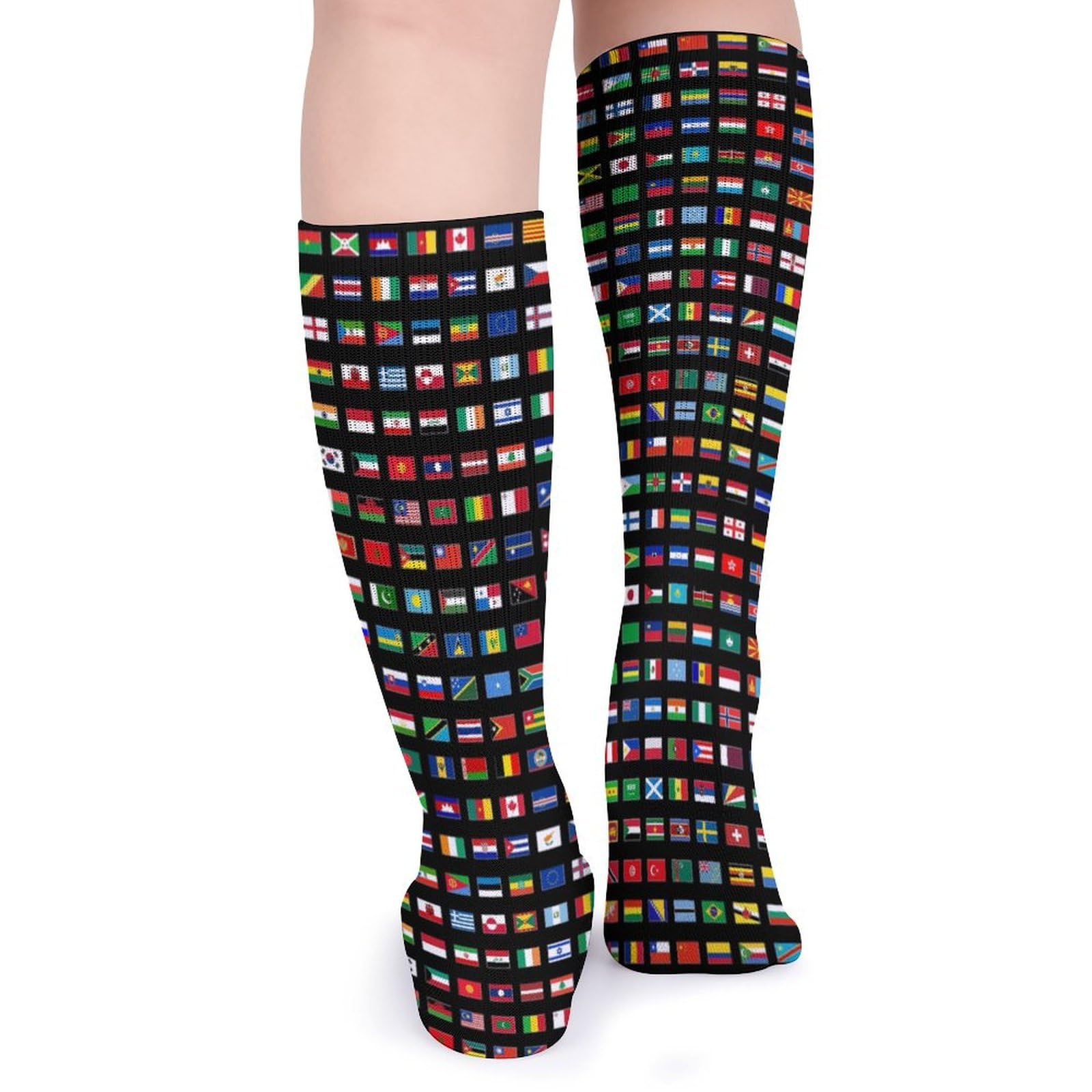 Calcetines de banderas del mundo para mujeres y hombres, suaves, transpirables, novedosos, calcetines atléticos, divertidos calcetines de vestir locos