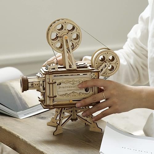Miniatura 3 de ROKR Rompecabezas 3D de madera kits de modelo mecánico para adultos vitascopio para hacer como artesanía de bricolaje