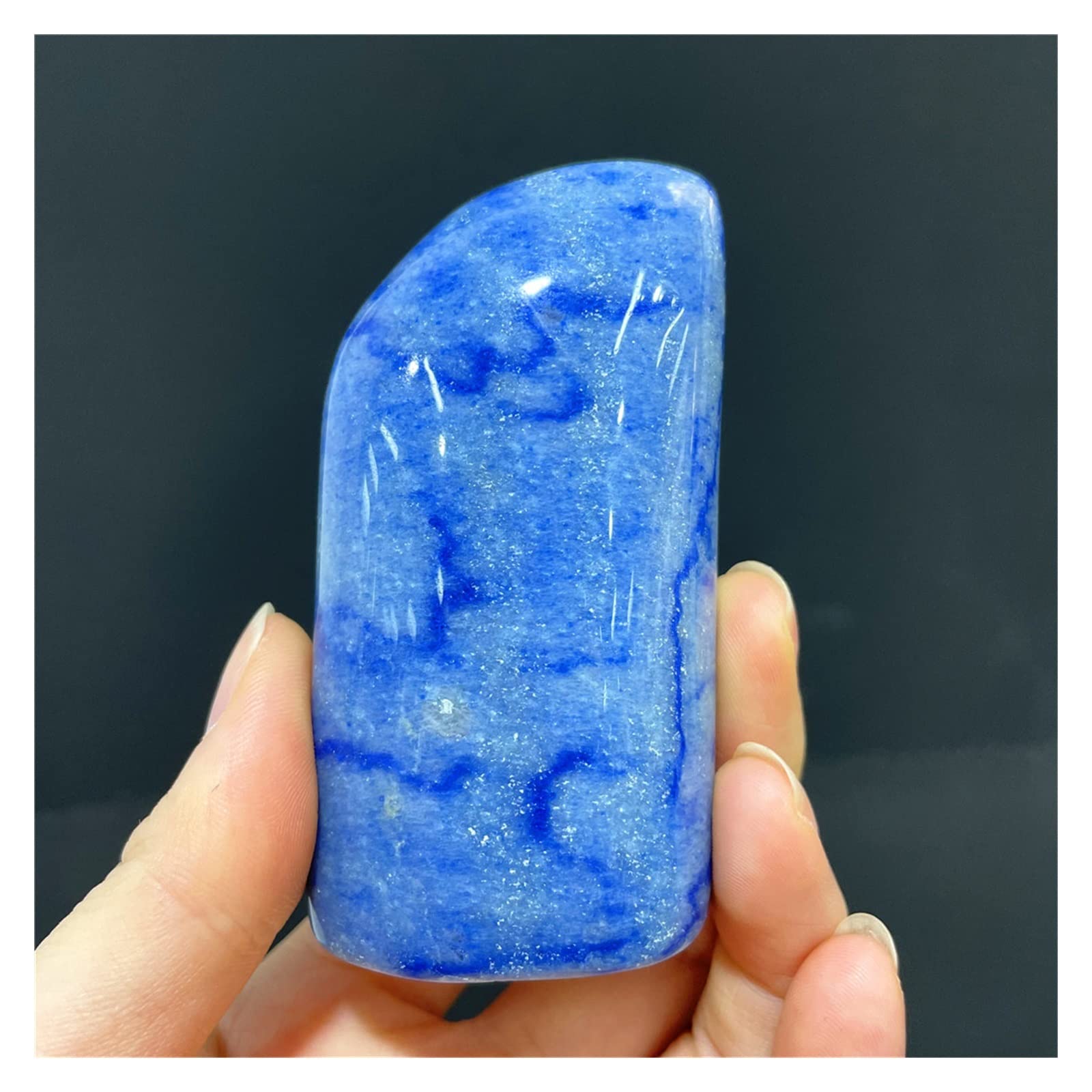 LABDIP home decoration Natural Dumortierite Gems Blue Veins Crystals Horn StoneCrafts Ornament Figurines Full of texture